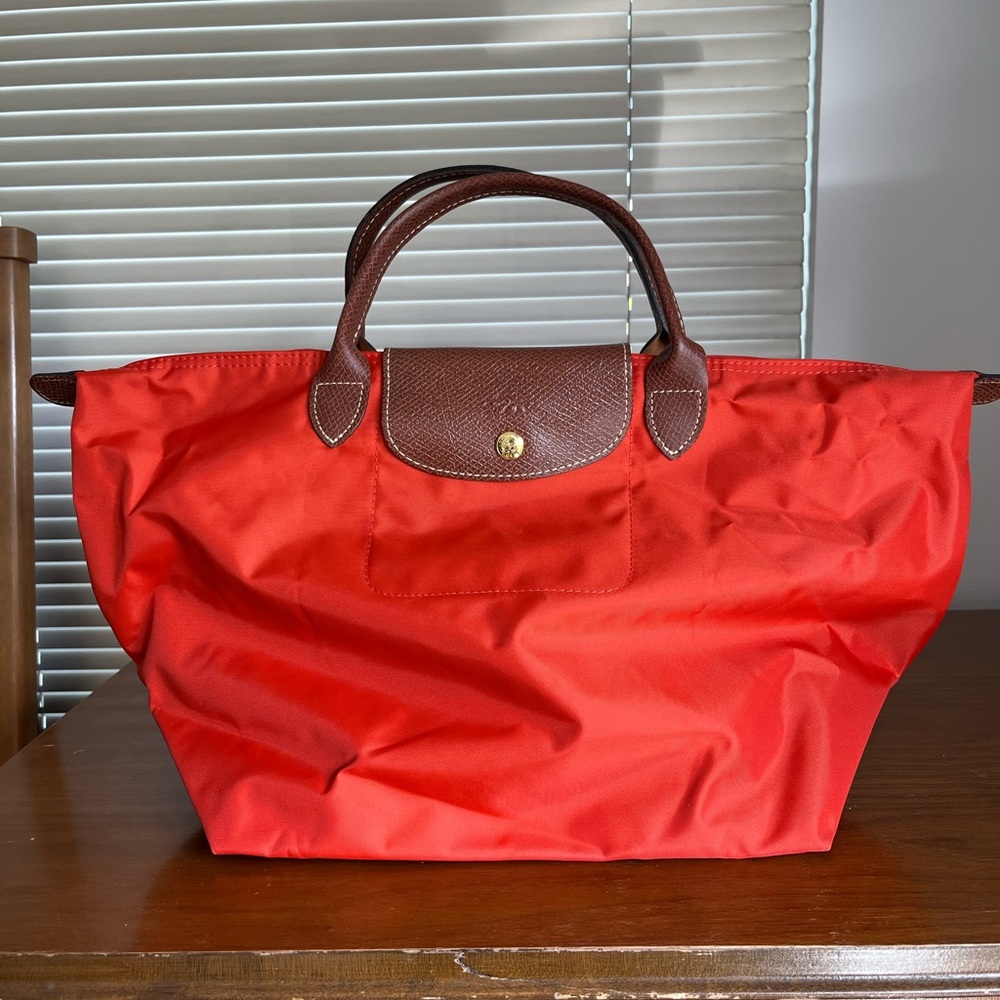 Longchamp Orange Tote Bag